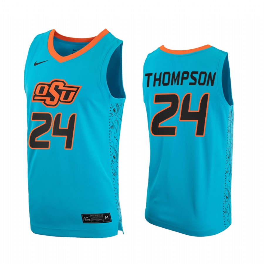 Bryce Thompson Oklahoma State Cowboys Turquoise Jersey 2021 College  Alternate