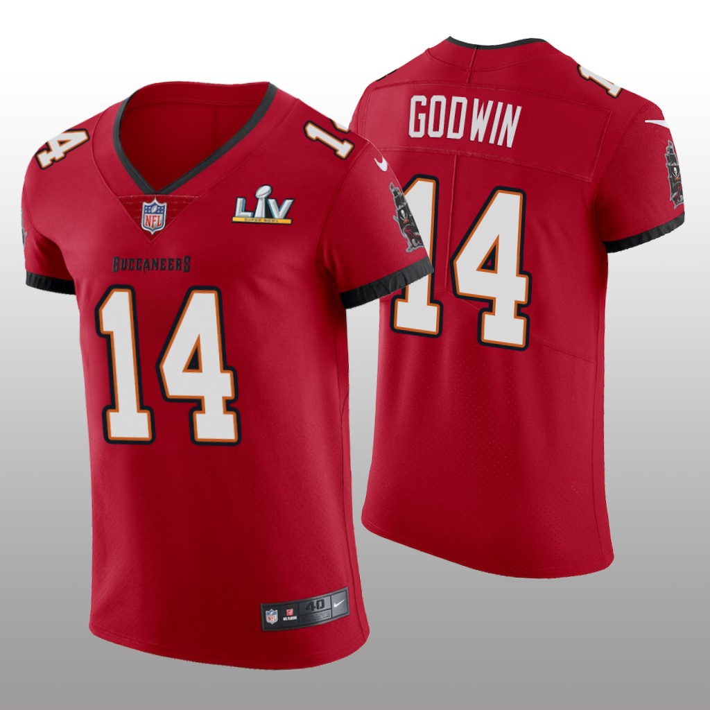 Buccaneers Chris Godwin Red Vapor Elite Jersey Super Bowl LV