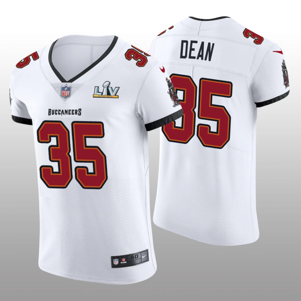 Buccaneers Jamel Dean White Vapor Elite Jersey Super Bowl LV