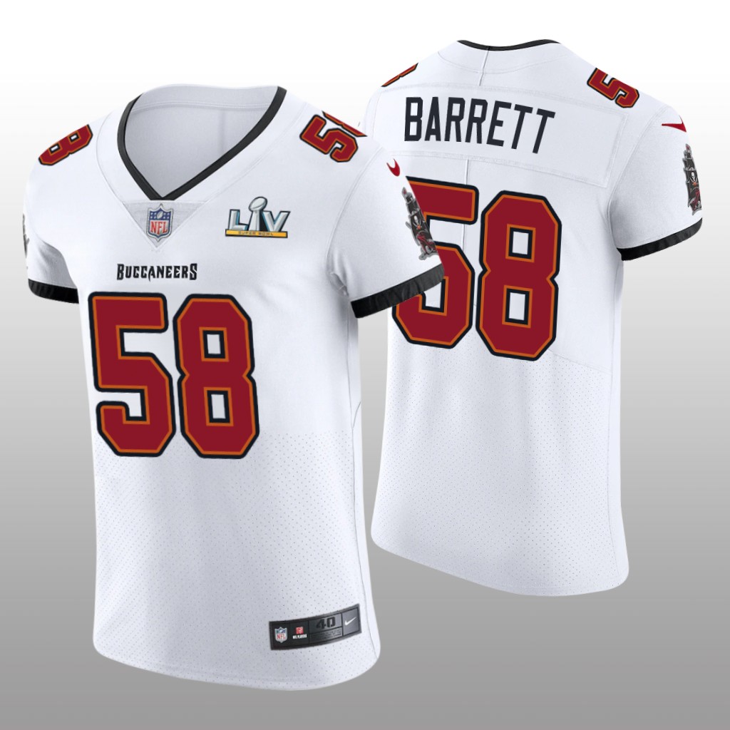 Buccaneers Shaquil Barrett White Vapor Elite Jersey Super Bowl LV