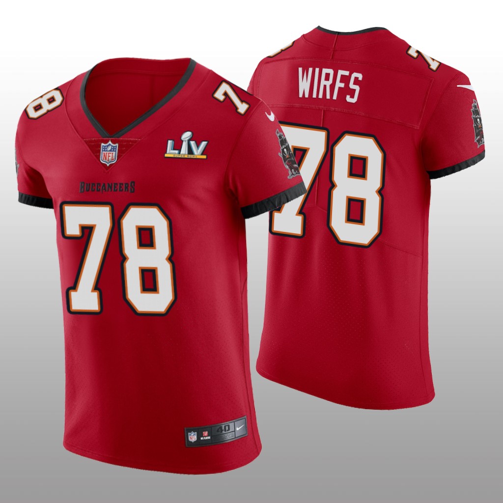 Buccaneers Tristan Wirfs Red Vapor Elite Jersey Super Bowl LV