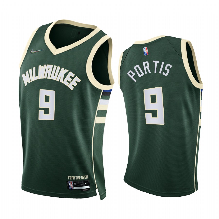 Bucks Bobby Portis 75th Diamond Anniversary Green #9 Jersey 2021-22