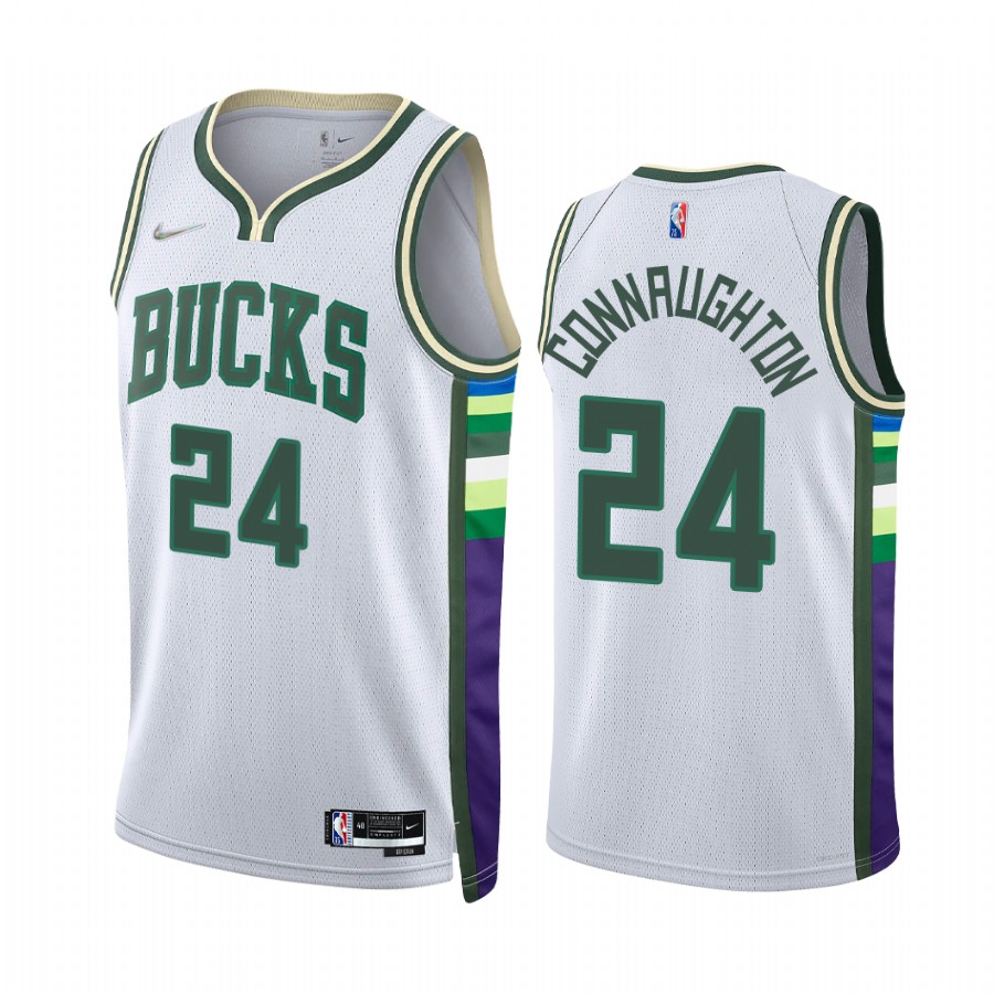 Bucks Pat Connaughton City Edition White 2021-22 Jersey Diamond 75th Anniversary