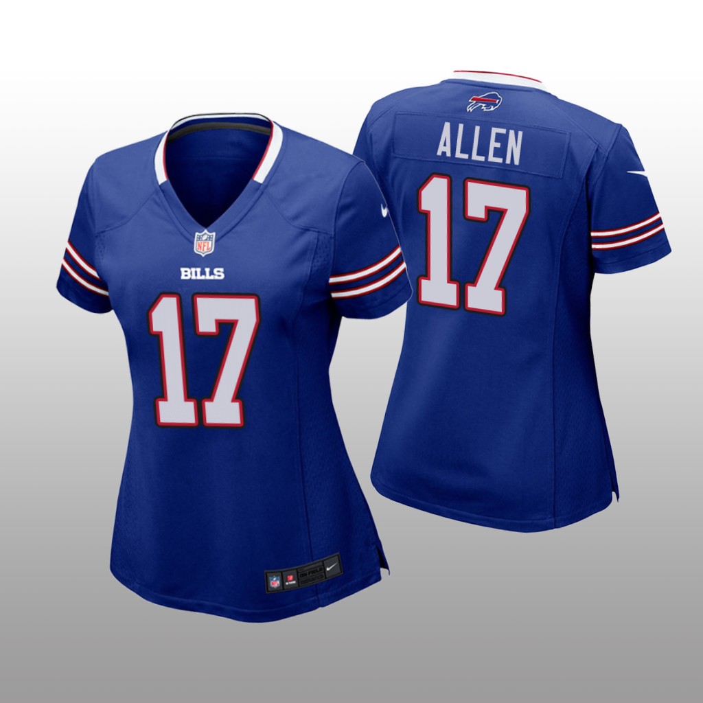 Buffalo Bills #17 Royal Josh Allen Game Jersey - Women