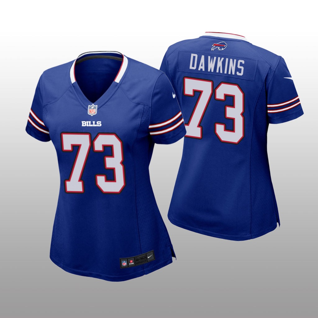 Buffalo Bills #73 Royal Dion Dawkins Game Jersey - Women