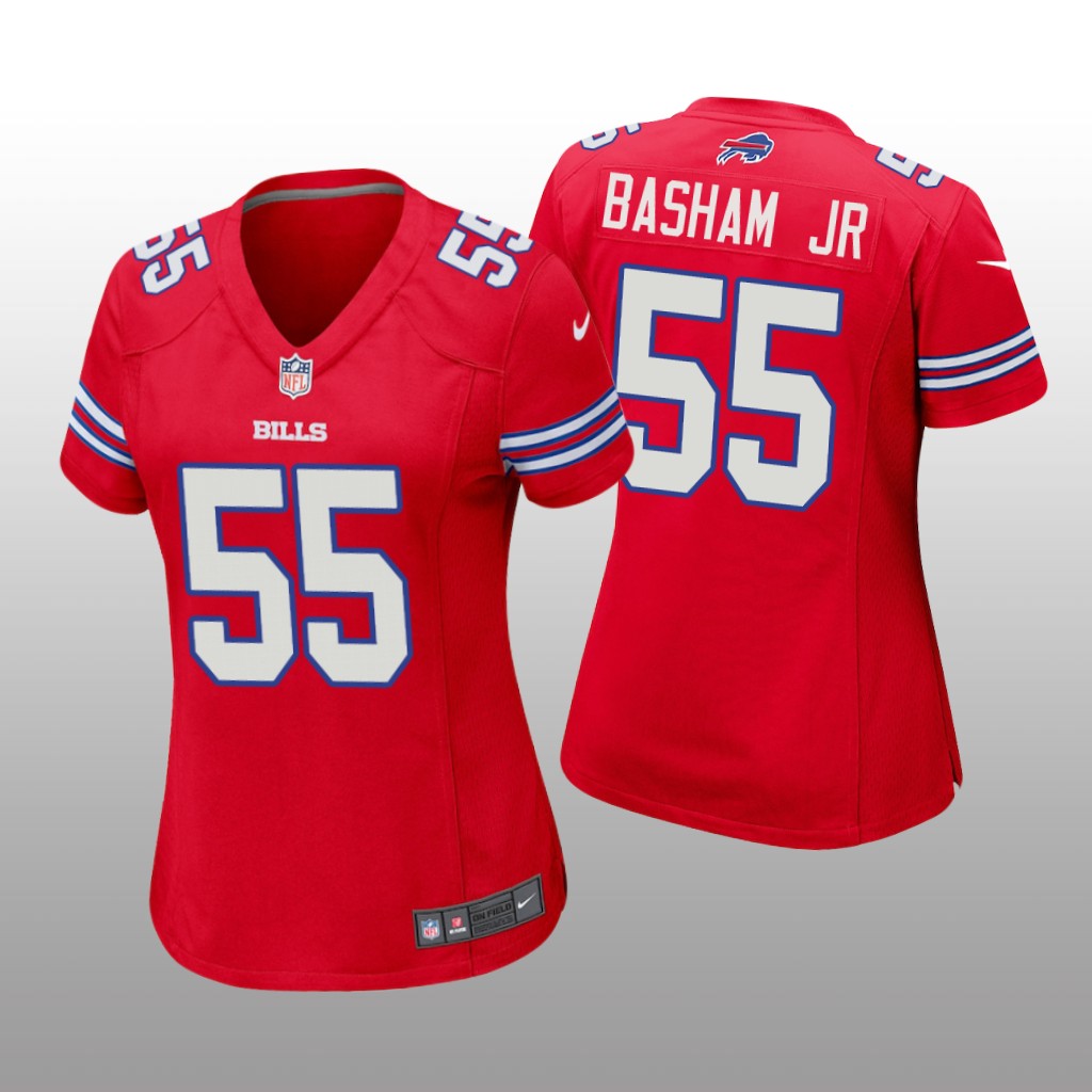 Buffalo Bills Carlos Basham Jr. Red Jersey Game - Women's
