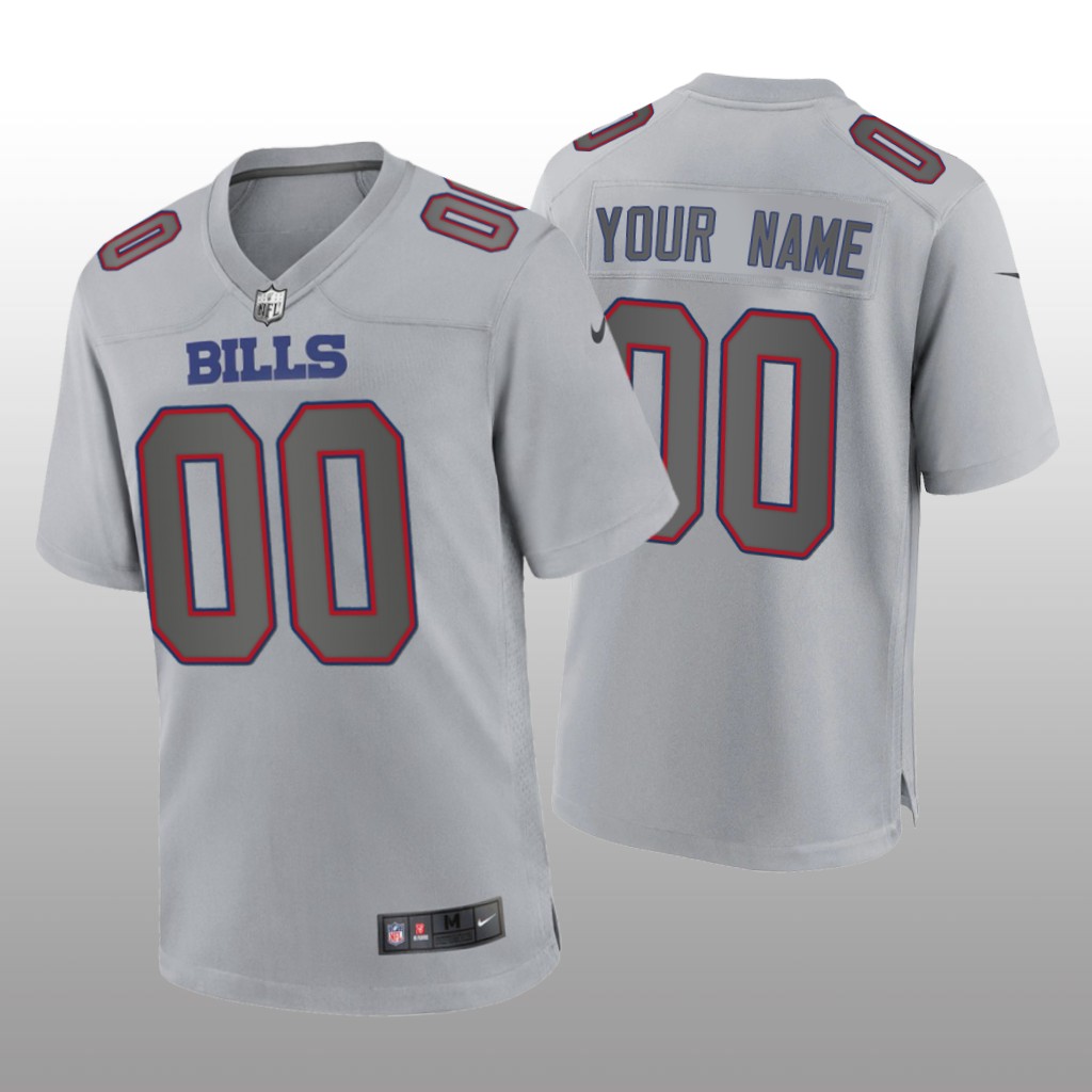Buffalo Bills Custom Gray Jersey Atmosphere Fashion Game - Men's