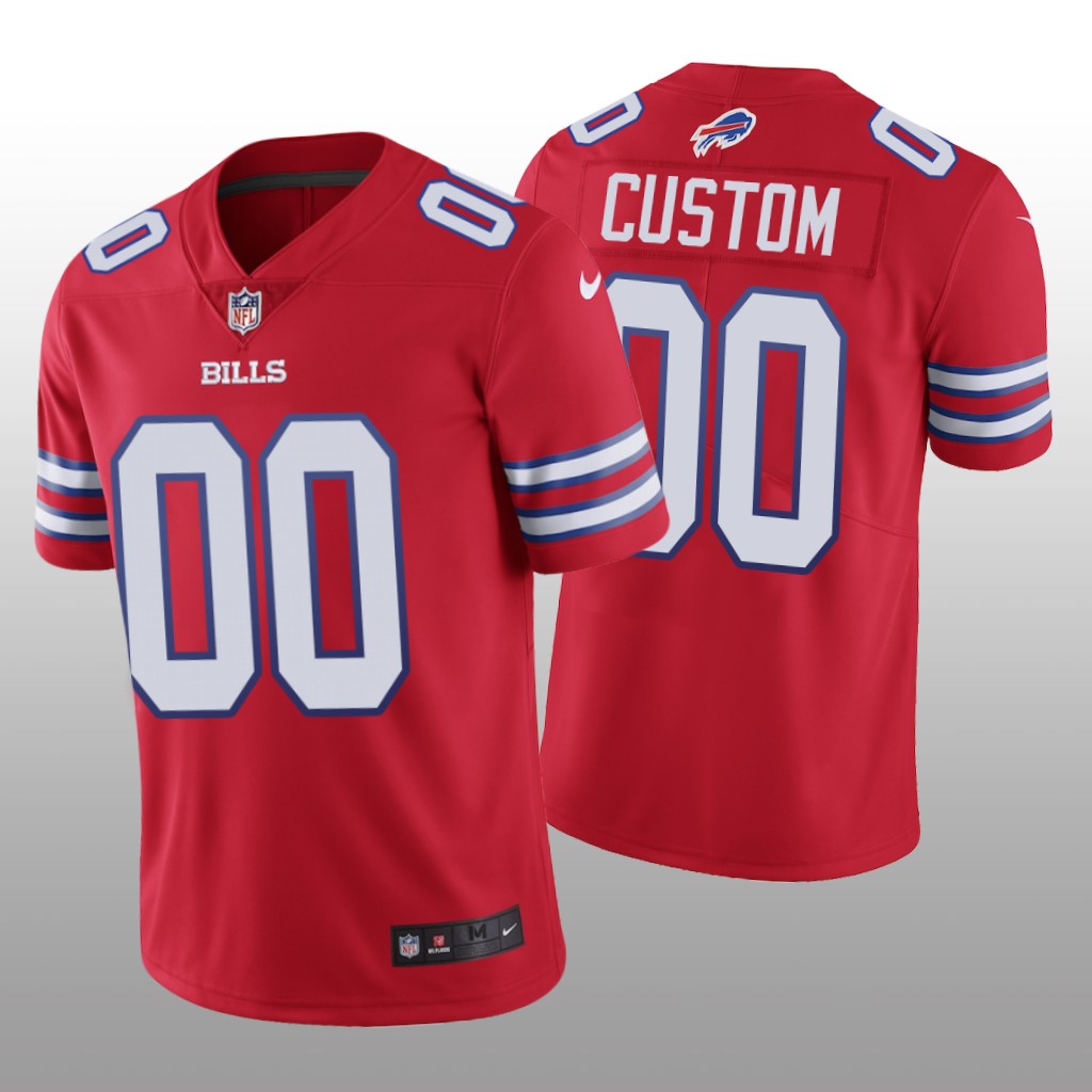 Buffalo Bills Custom Red Jersey Vapor Limited - Men's
