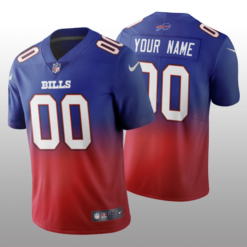 Buffalo Bills Custom Royal Gradient Jersey Color Crash - Men's