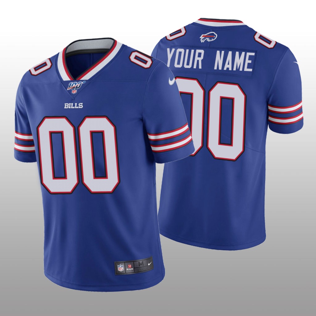 Buffalo Bills Custom Royal Vapor Limited Jersey 100th Season - Men's