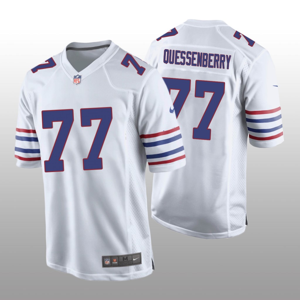 Buffalo Bills David Quessenberry White Jersey Alternate Game - Men's