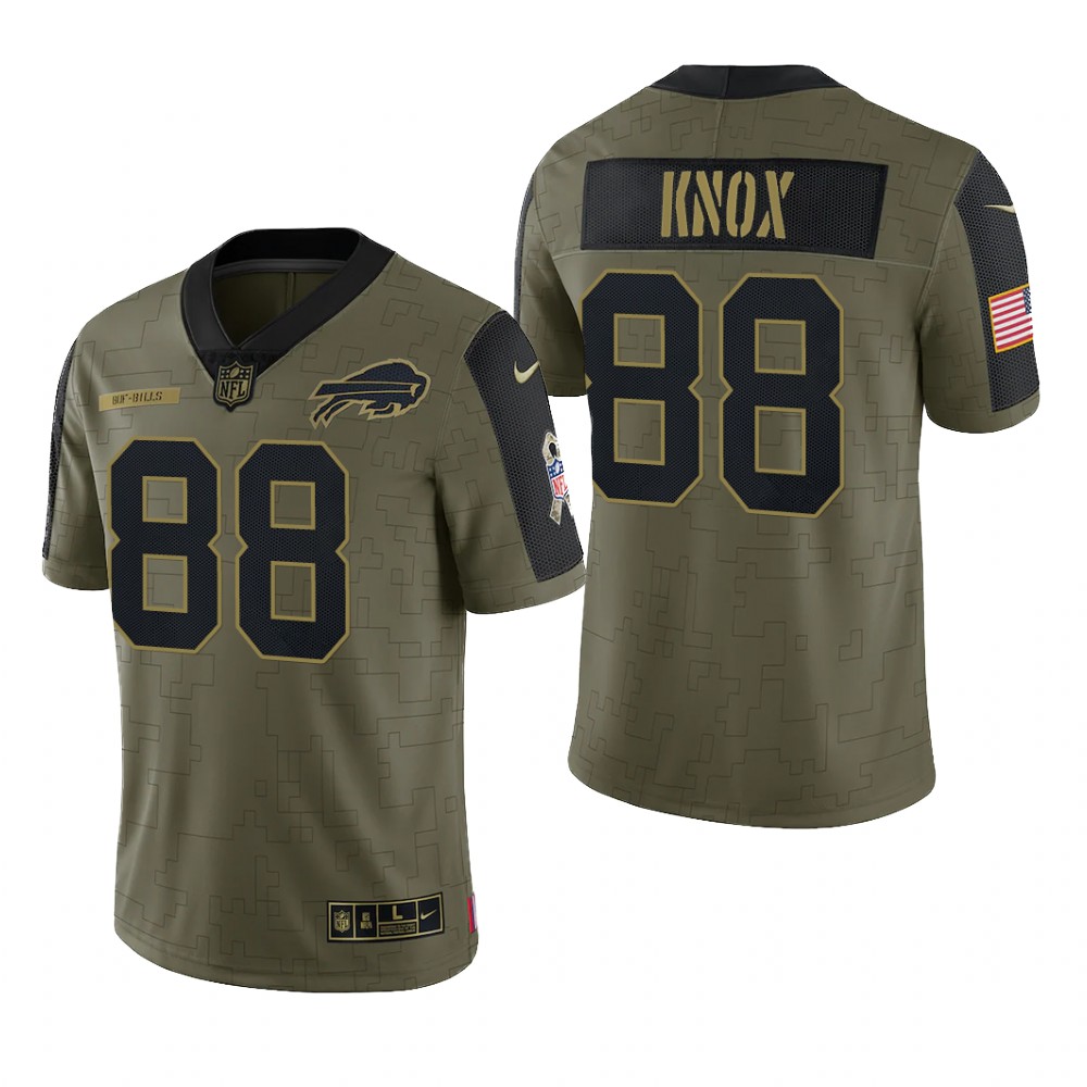 Buffalo Bills Dawson Knox Olive Limited Jersey 2021 Salute To Service - Men's