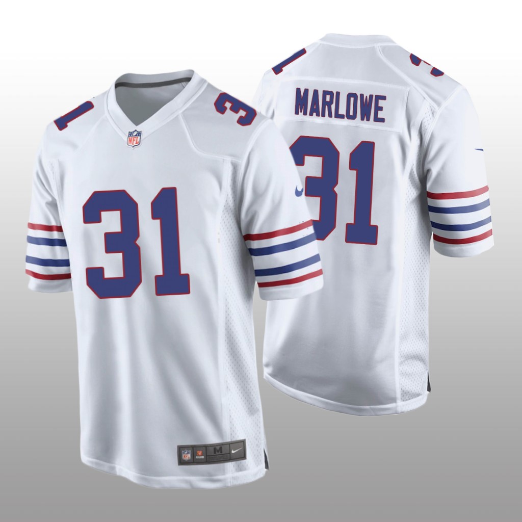 Buffalo Bills Dean Marlowe White Jersey Alternate Game - Men's