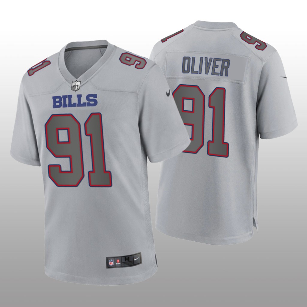 Buffalo Bills Ed Oliver Gray Jersey Atmosphere Fashion Game - Men's