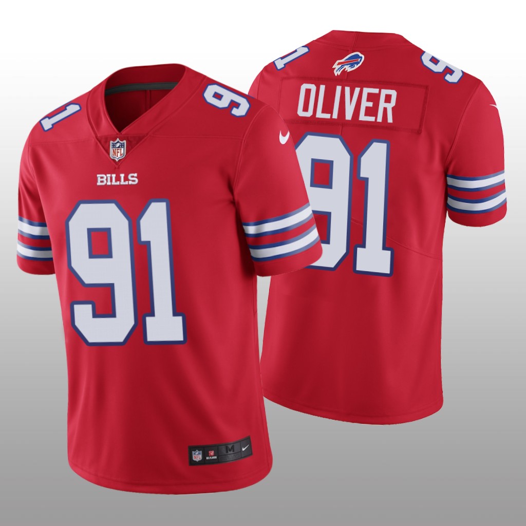 Buffalo Bills Ed Oliver Red Jersey Vapor Limited - Men's