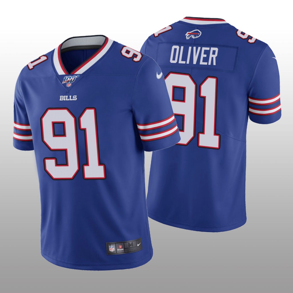 Buffalo Bills Ed Oliver Royal Vapor Limited Jersey 100th Season - Men's