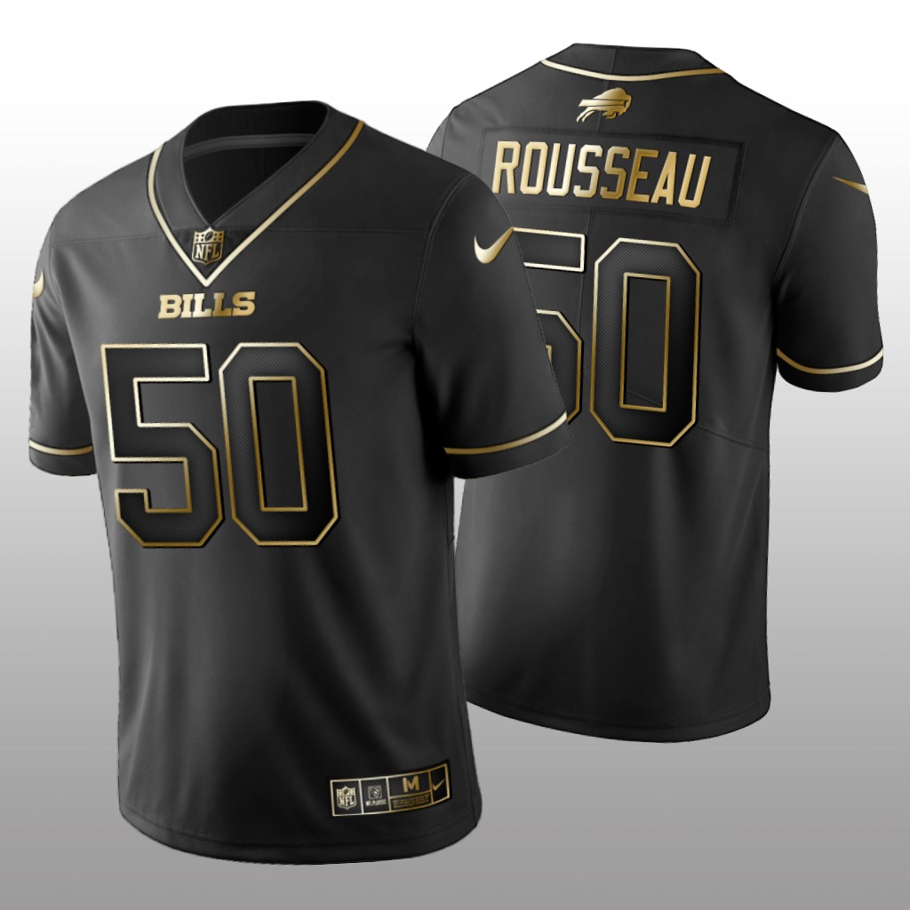 Buffalo Bills Gregory Rousseau Black Jersey Golden Edition Men's