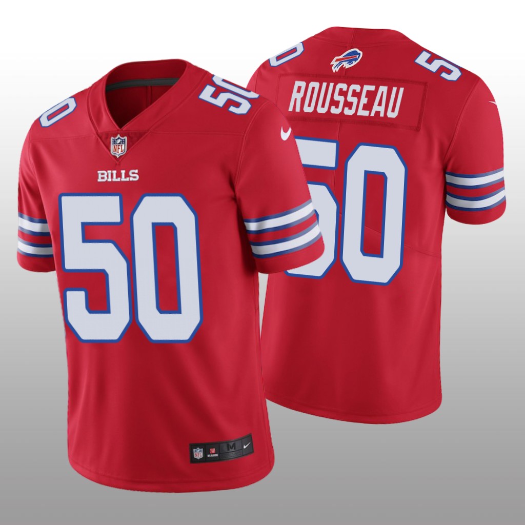 Buffalo Bills Gregory Rousseau Red Jersey Color Rush Limited - Men's