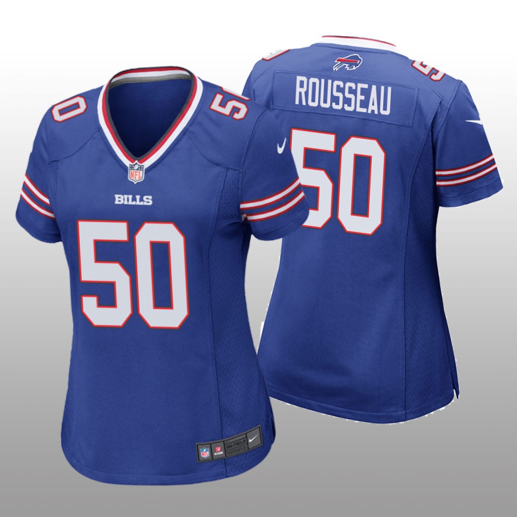 Buffalo Bills Gregory Rousseau Royal Jersey Game - Women's