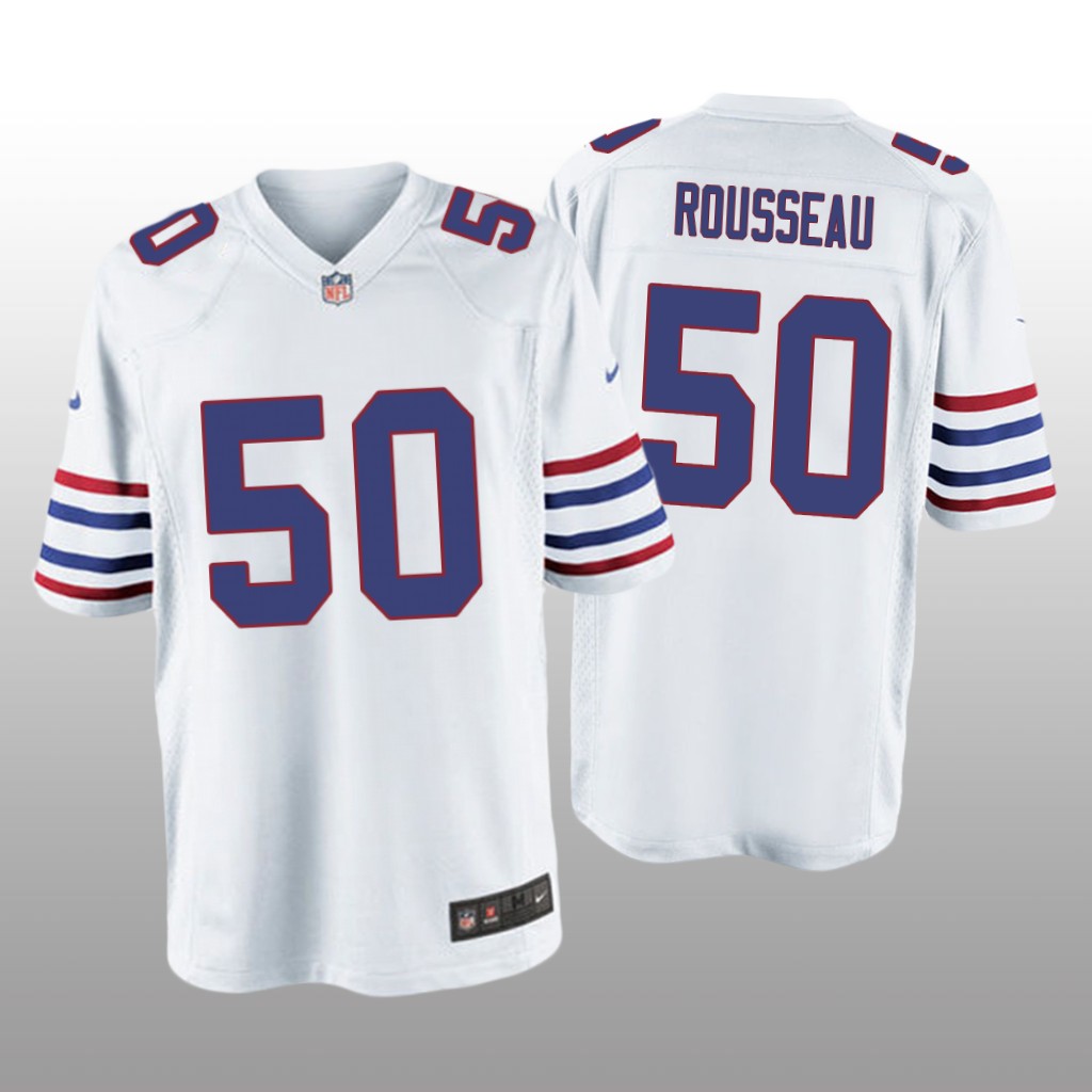 Buffalo Bills Gregory Rousseau White Jersey Alternate Game - Men's