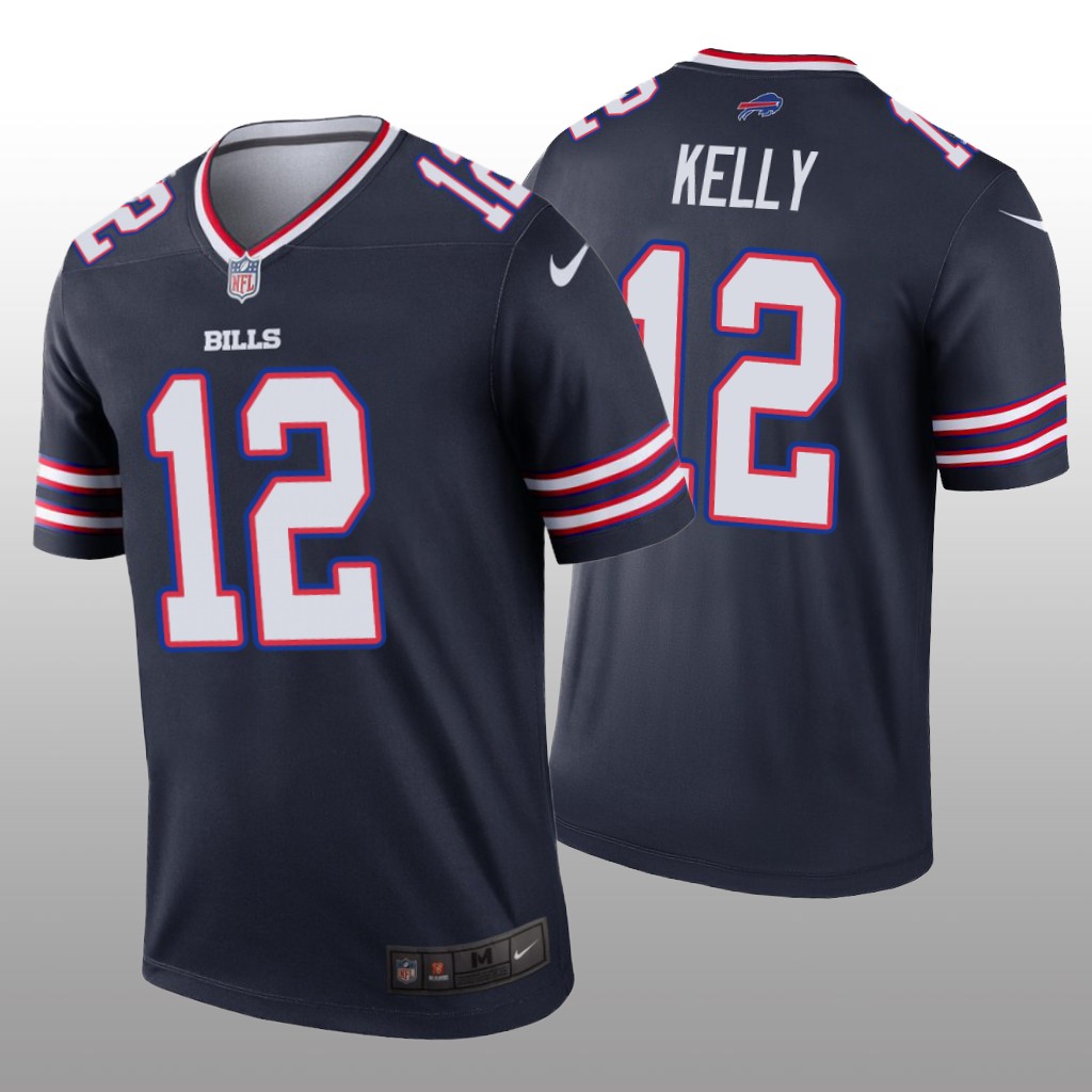 Buffalo Bills Jim Kelly Navy Jersey Inverted Legend - Men's