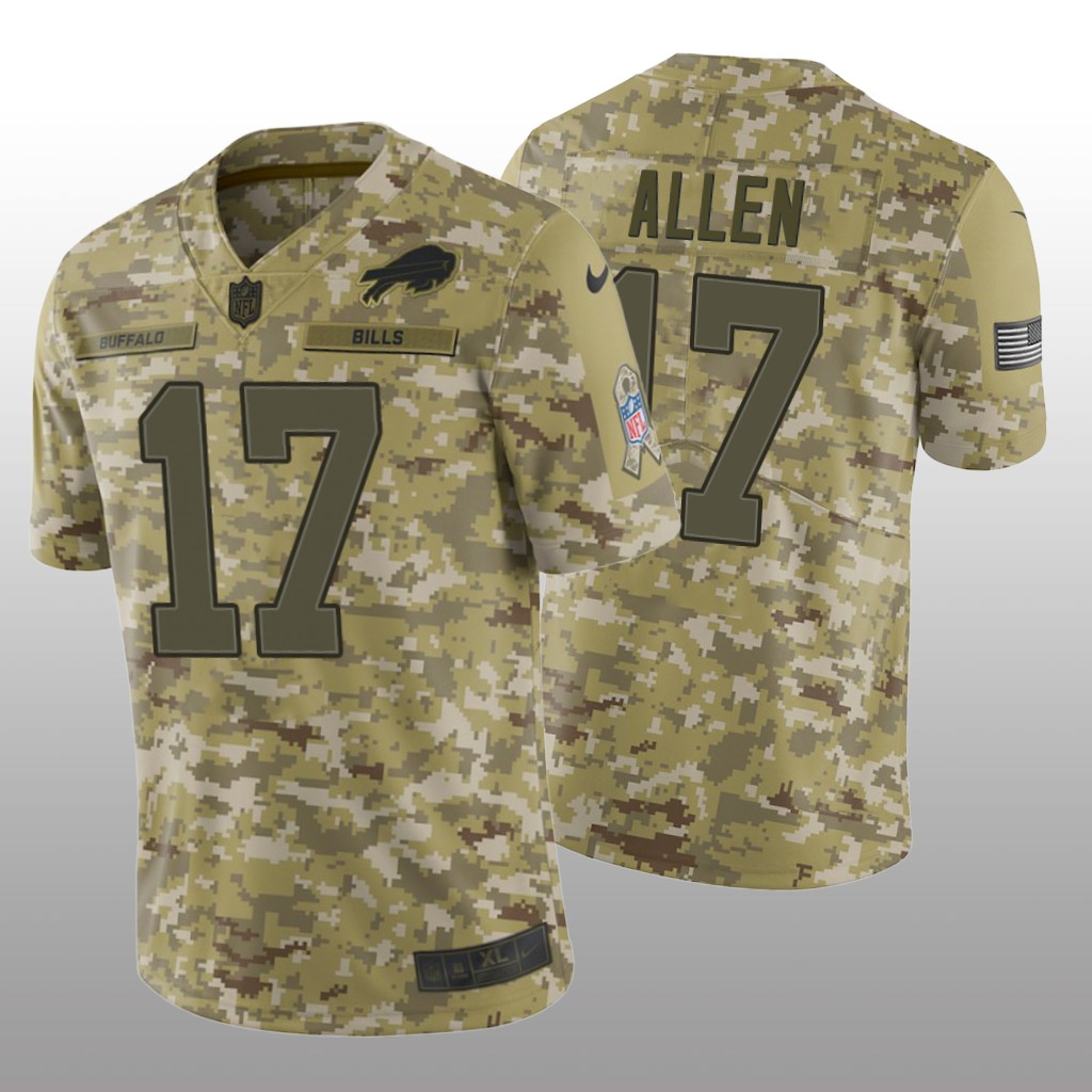 Buffalo Bills Josh Allen #17 Salute to Service Limited Jersey - Camo