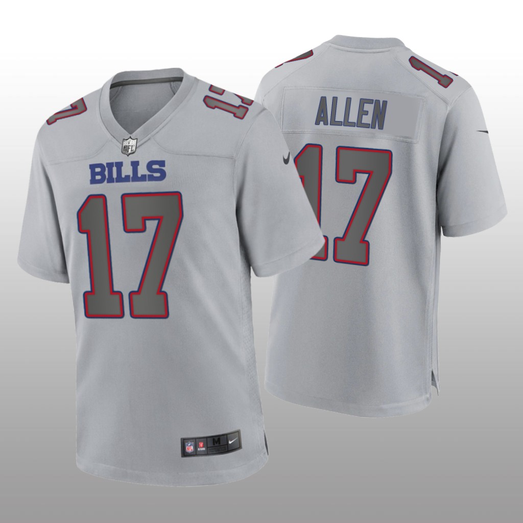 Buffalo Bills Josh Allen Gray Jersey Atmosphere Fashion Game - Men's