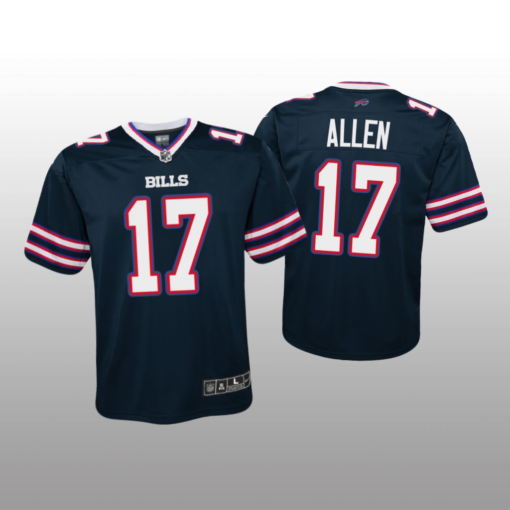 Buffalo Bills Josh Allen Navy Jersey Inverted Game - Youth