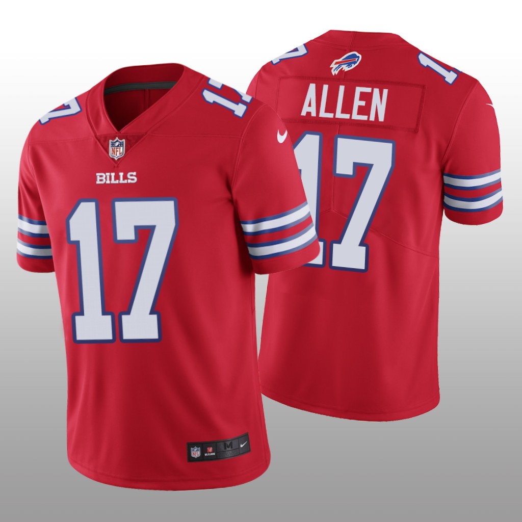 Buffalo Bills Josh Allen Red Jersey Vapor Limited - Men's