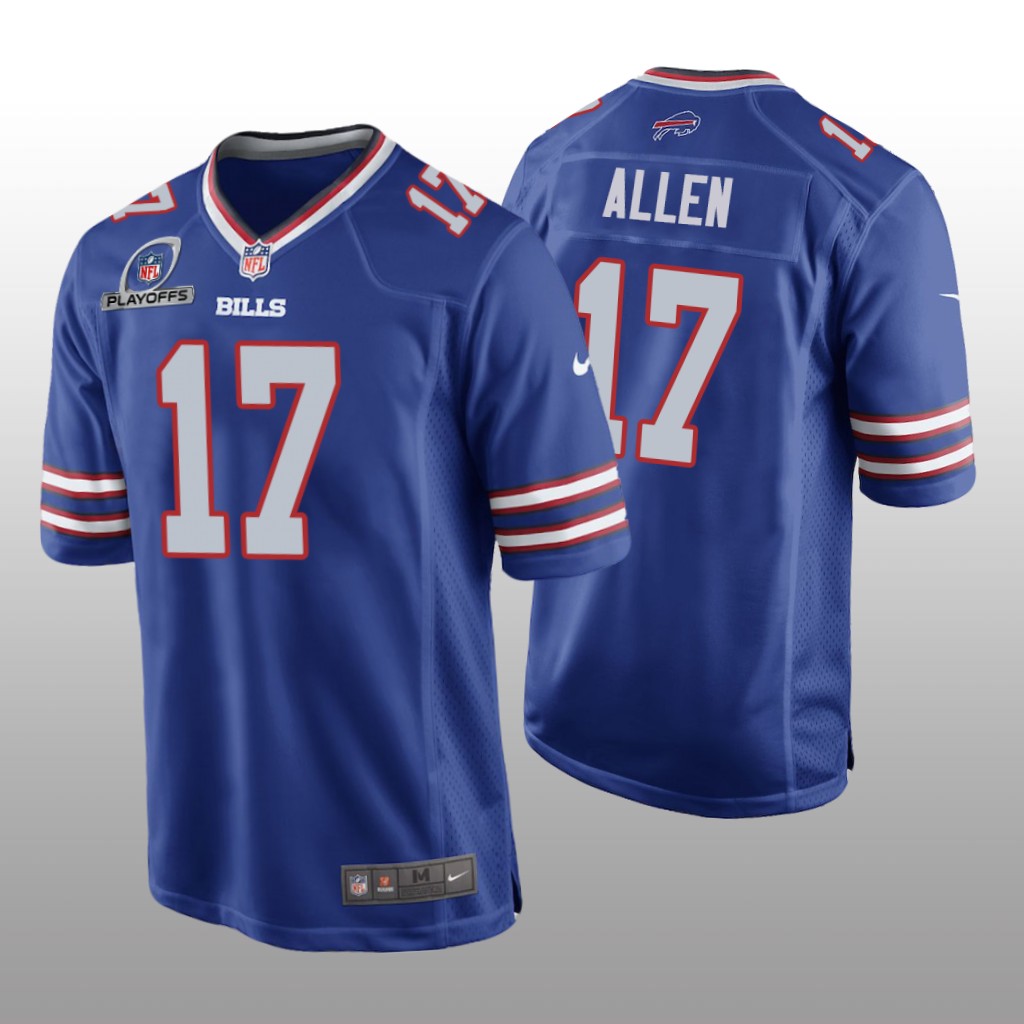 Buffalo Bills Josh Allen Royal Game 2021 NFL Playoffs Patch - Men's