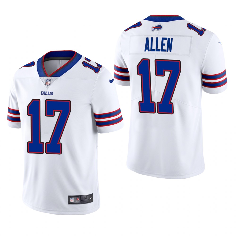 Buffalo Bills Josh Allen White Jersey Vapor Limited - Men's