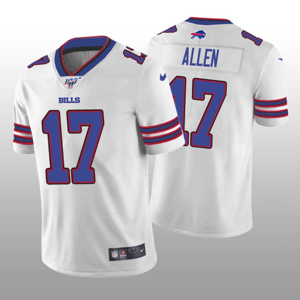 Buffalo Bills Josh Allen White Vapor Limited Jersey 100th Season - Men's