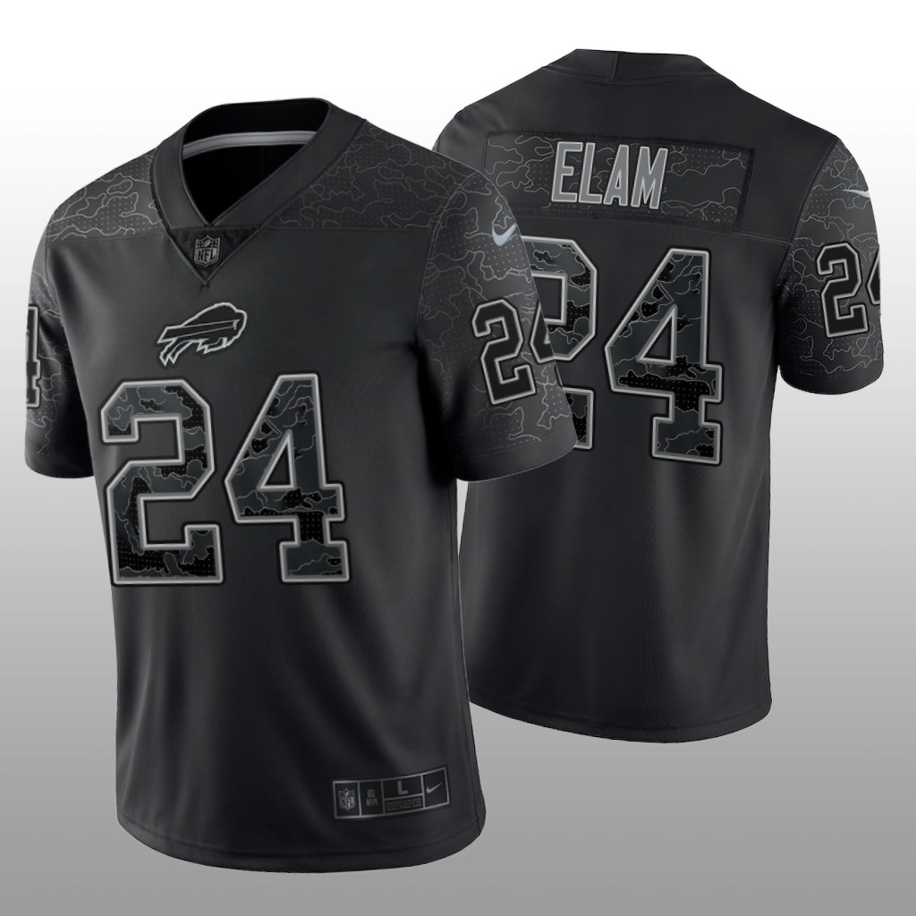 Buffalo Bills Kaiir Elam Black Jersey Reflective Limited  - Men's