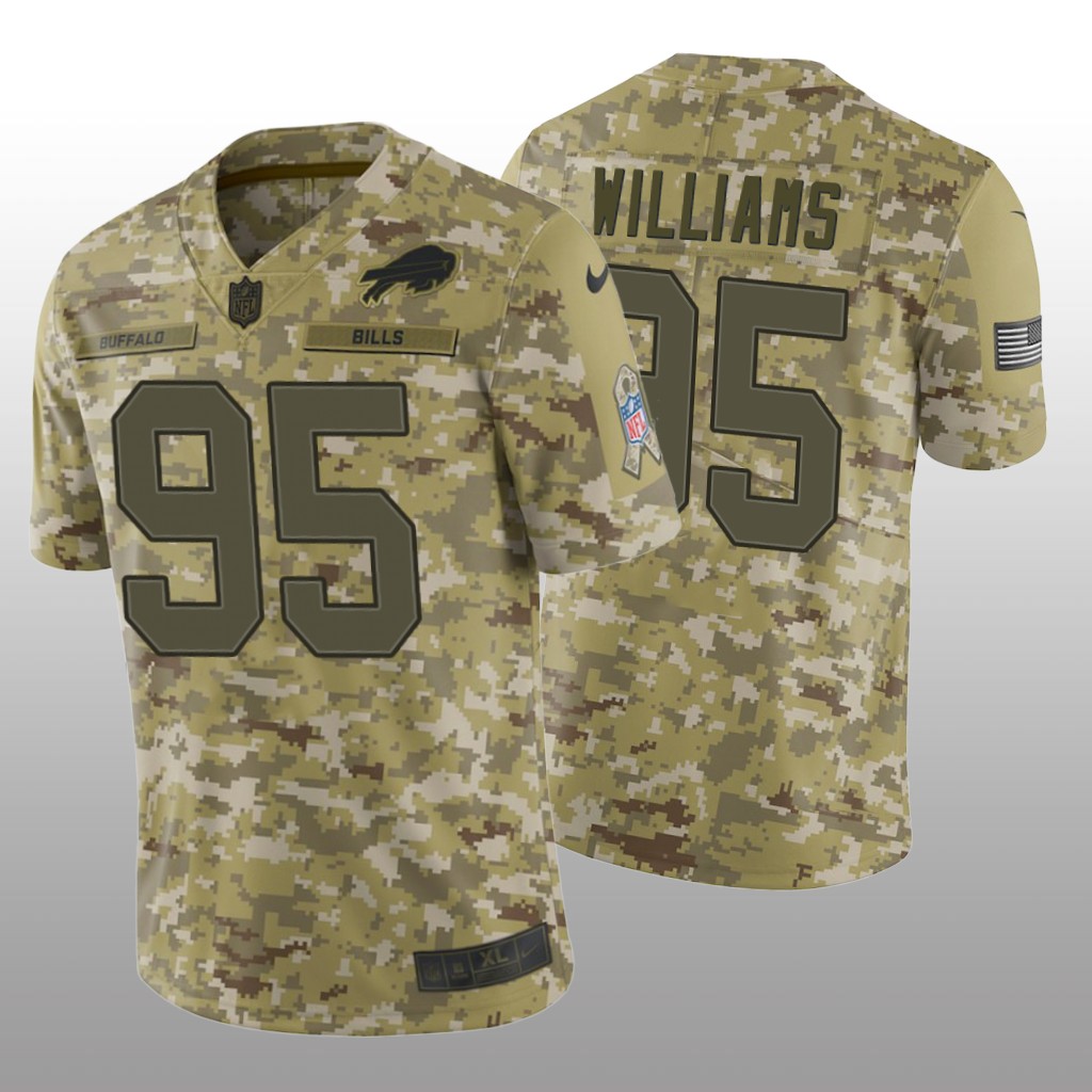 Buffalo Bills Kyle Williams #95 Salute to Service Limited Jersey - Camo
