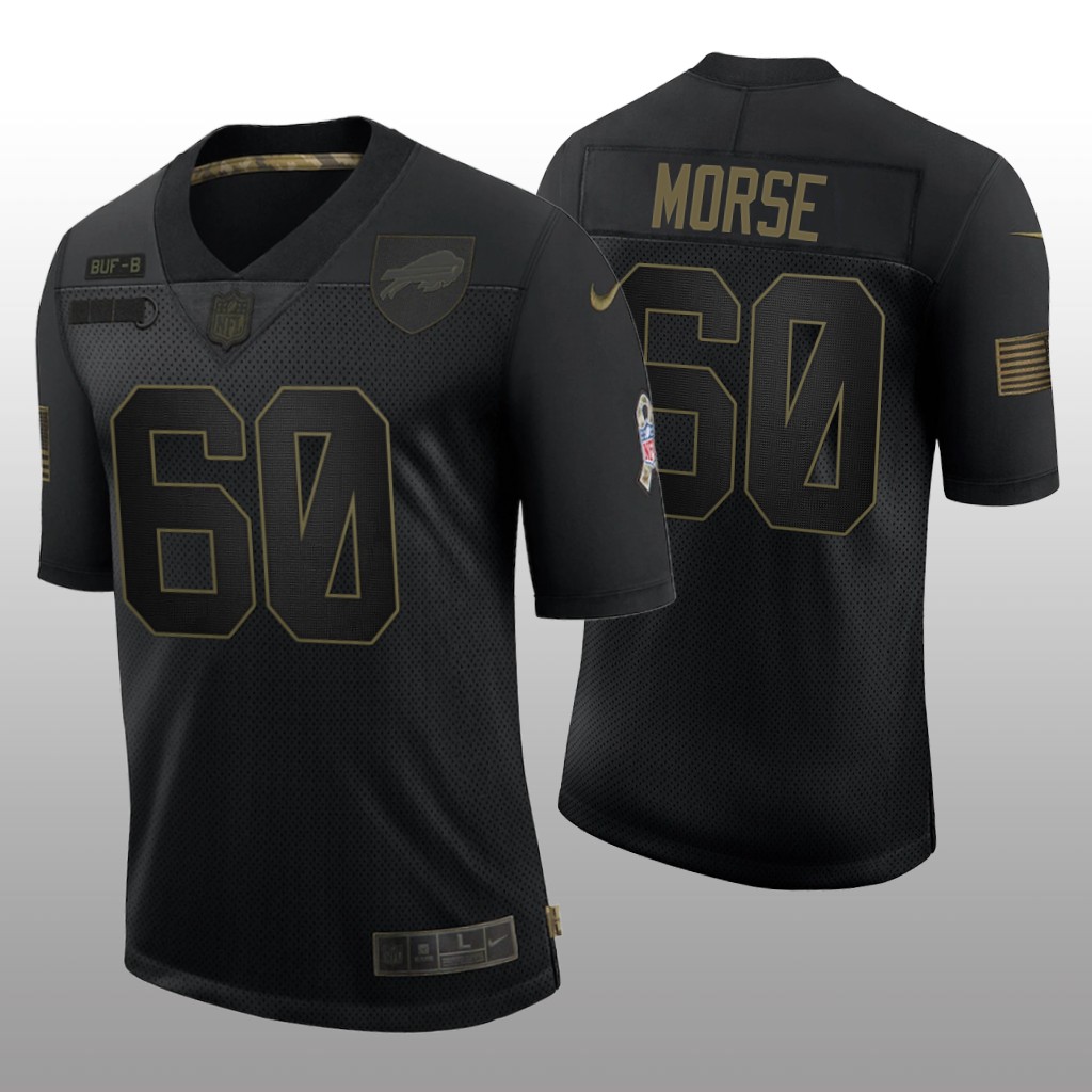 Buffalo Bills Mitch Morse Black Limited Jersey 2020 Salute to Service - Men's