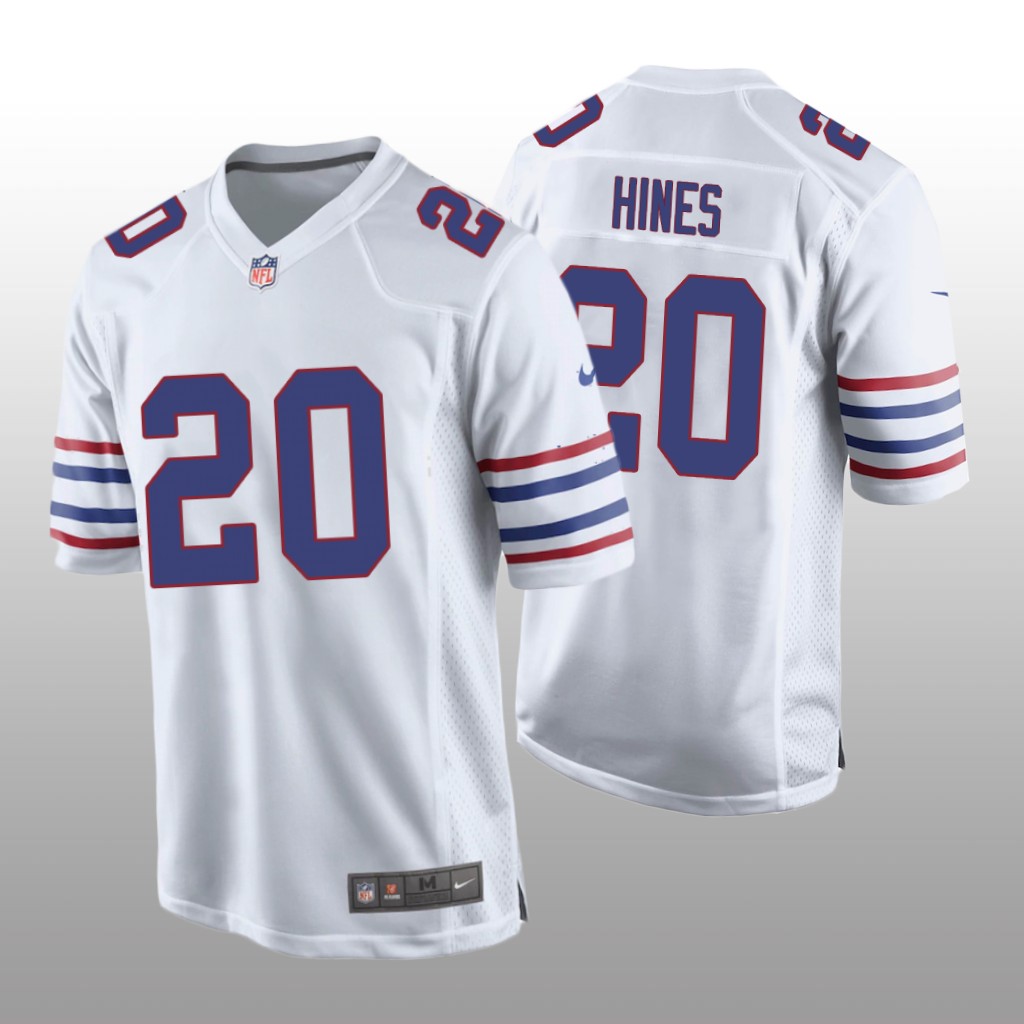 Buffalo Bills Nyheim Hines White Jersey Alternate Game - Men's