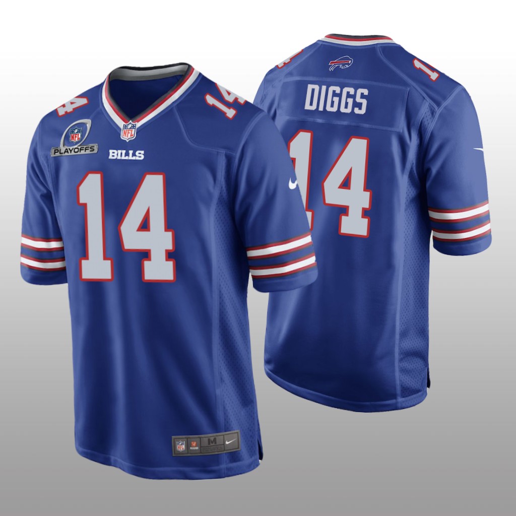 Buffalo Bills Stefon Diggs Royal Game 2021 NFL Playoffs Patch - Men's