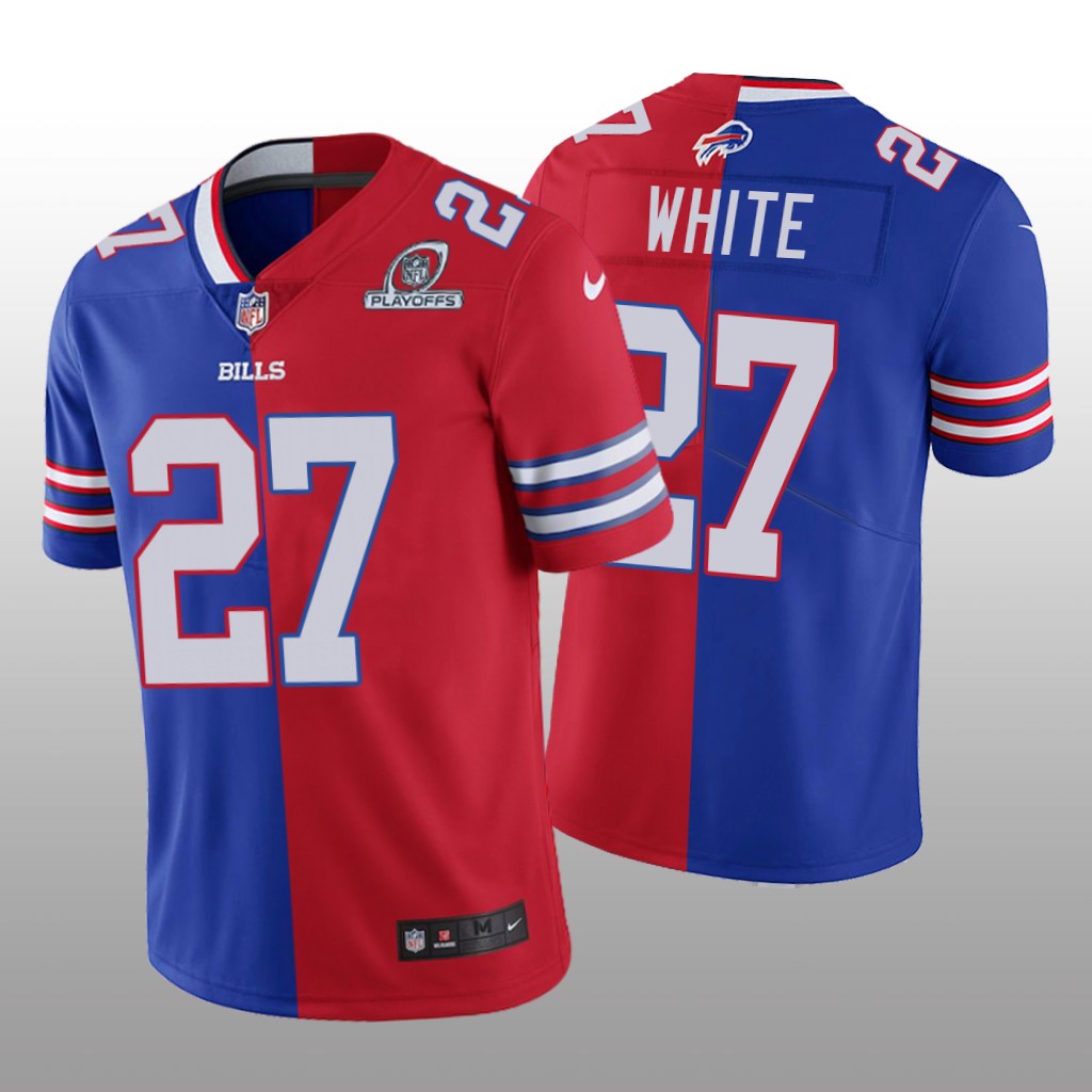 Buffalo Bills Tre'Davious White Royal Red Split 2020 NFL Playoffs - Men's