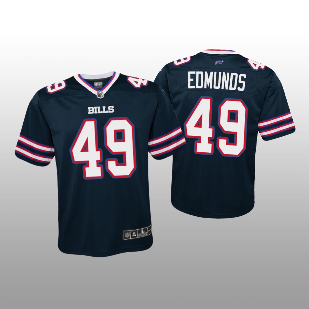 Buffalo Bills Tremaine Edmunds Navy Jersey Inverted Game - Youth