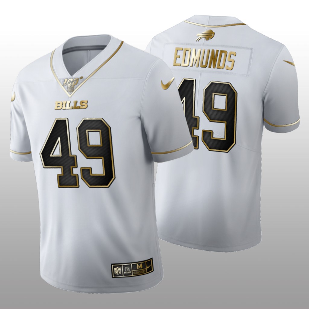 Buffalo Bills Tremaine Edmunds White Golden Edition Jersey 100th Season Men's