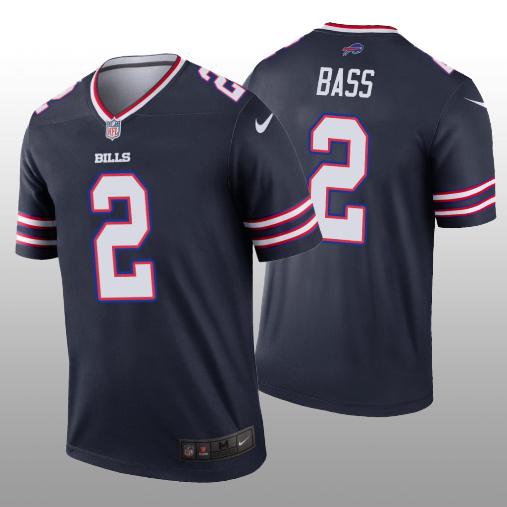 Buffalo Bills Tyler Bass Navy Jersey Inverted Legend - Men's