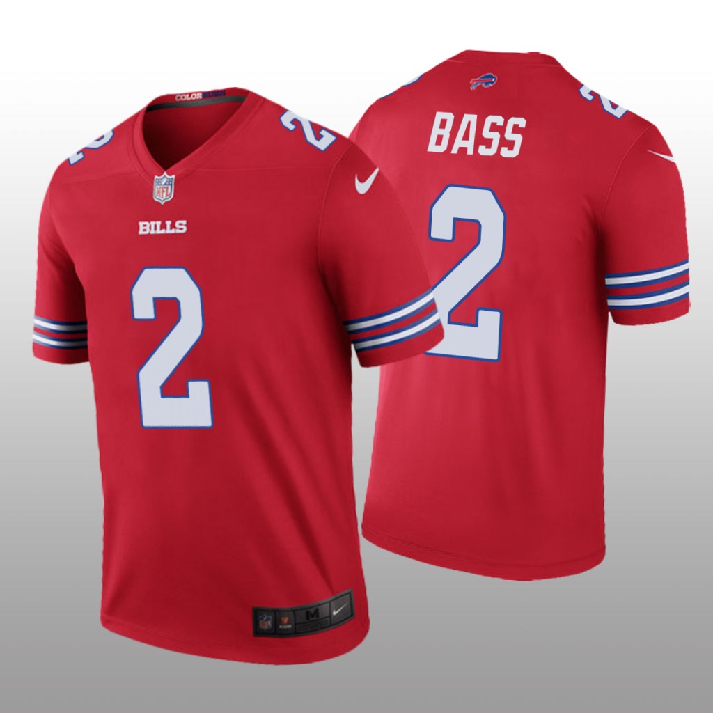 Buffalo Bills Tyler Bass Red Jersey Color Rush Legend - Men's