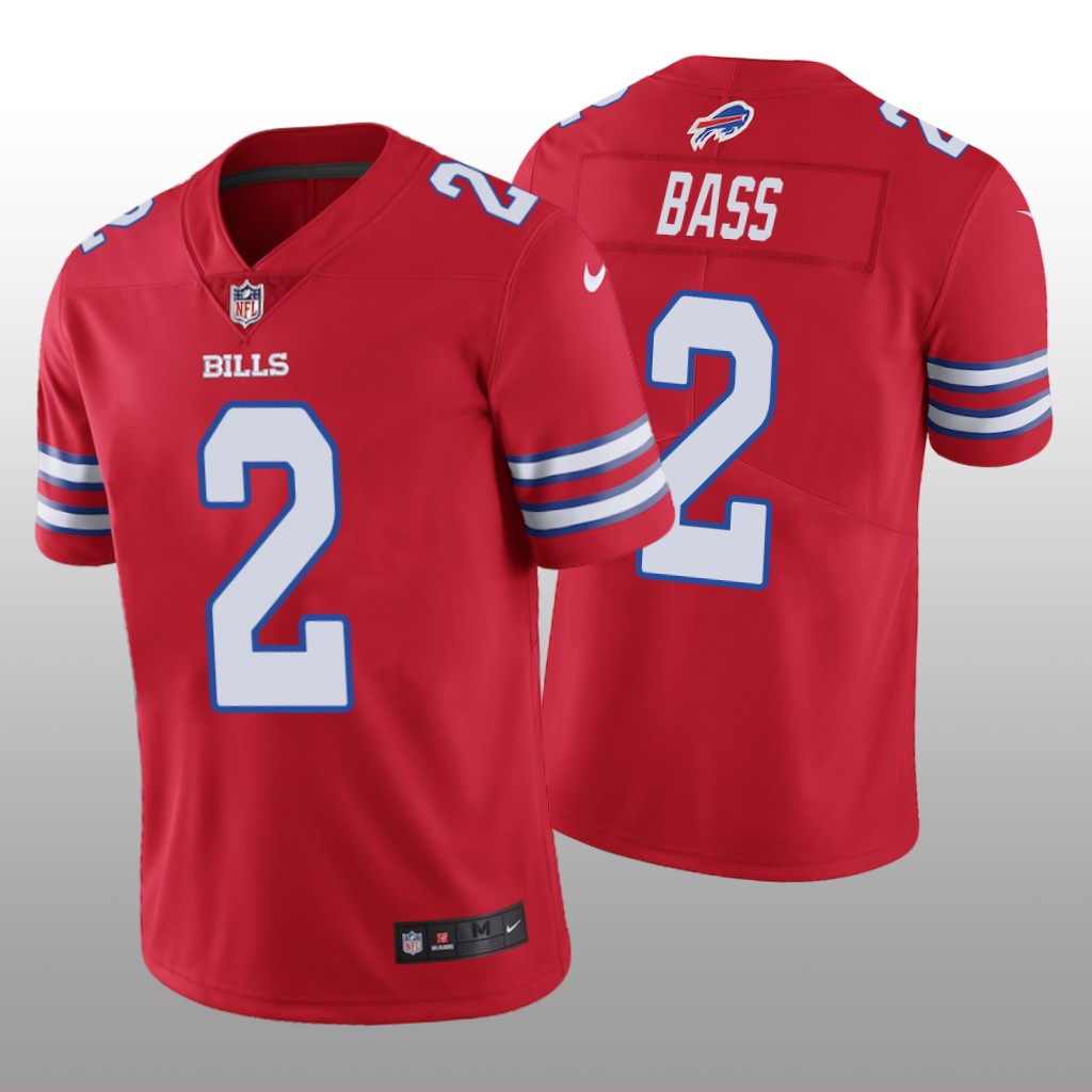 Buffalo Bills Tyler Bass Red Jersey Color Rush Limited - Men's