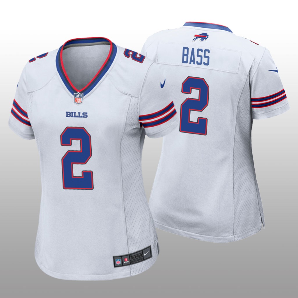 Buffalo Bills Tyler Bass White Jersey Game - Women's