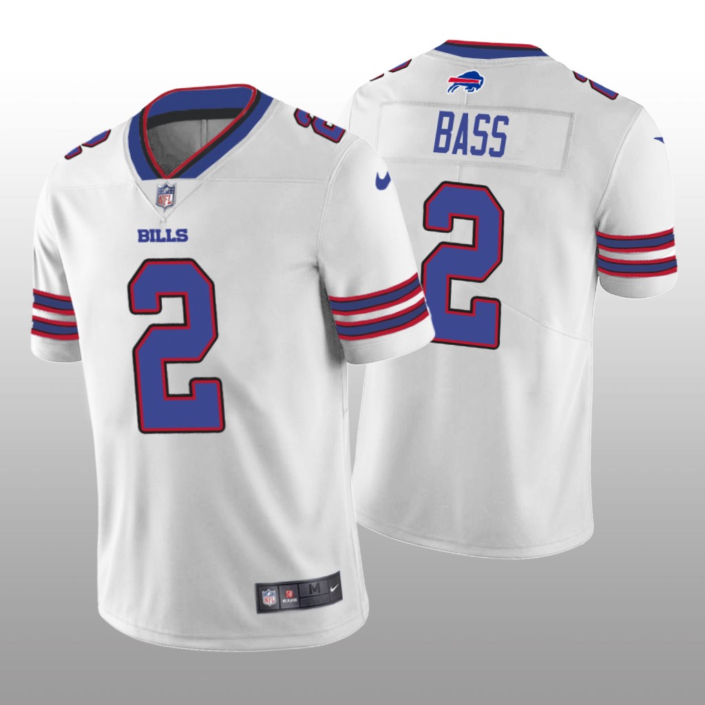 Buffalo Bills Tyler Bass White Jersey Vapor Limited - Men's