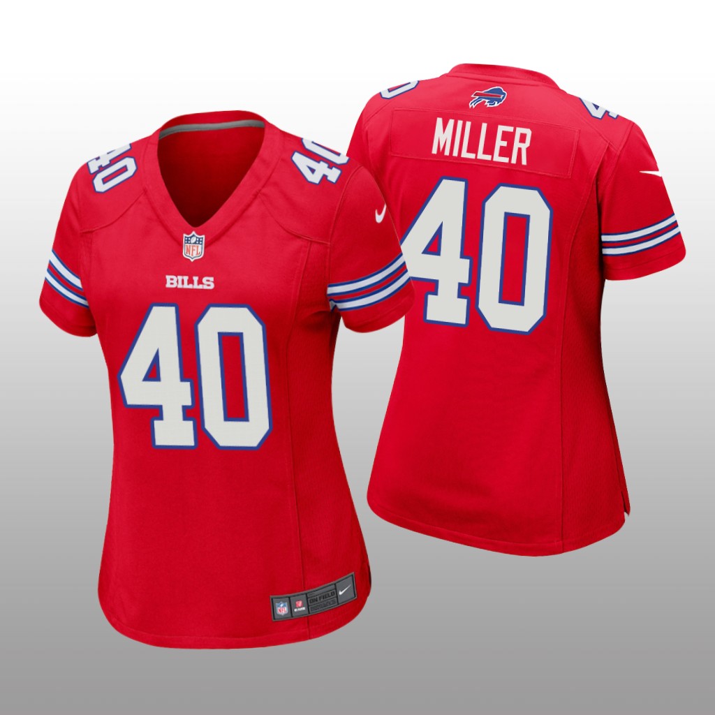 Buffalo Bills Von Miller Red Jersey Game - Women's