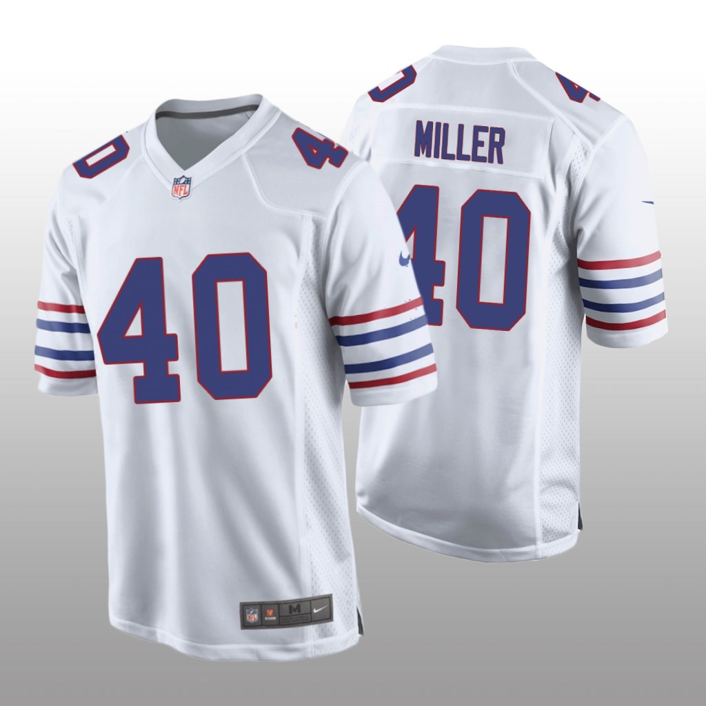 Buffalo Bills Von Miller White Jersey Alternate Game - Men's