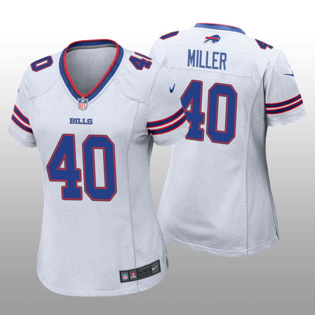 Buffalo Bills Von Miller White Jersey Game - Women's
