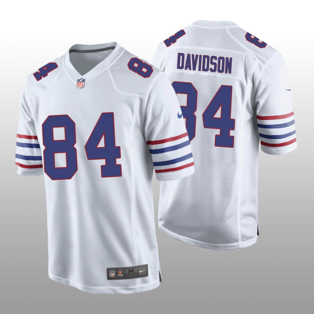 Buffalo Bills Zach Davidson White Jersey Alternate Game - Men's