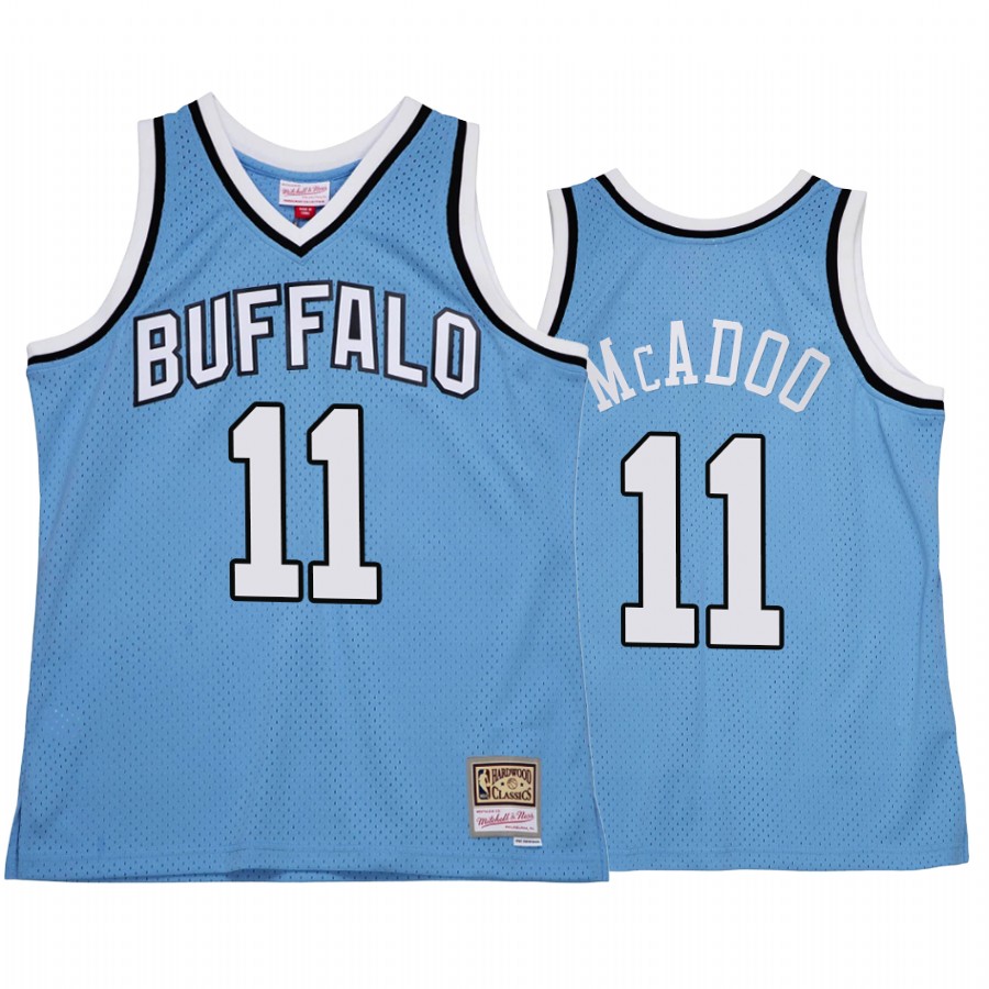 Buffalo Braves Bob McAdoo #11 Blue Hardwood Classics Throwback Jersey
